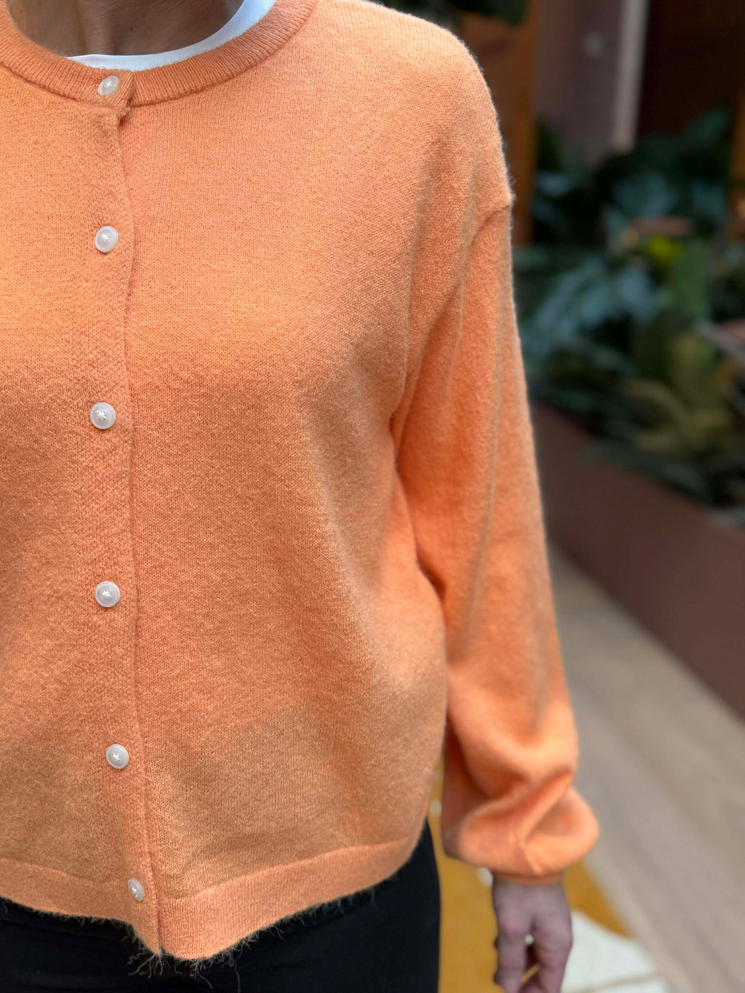 PCNAOMI Knit Cardigan - Russet Orange